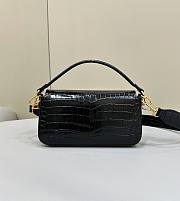 kitlife Fendi Baguette Fendi crocodile black bag - 27x6x16 cm - 5