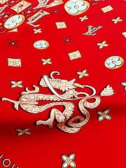 kitlife Louis Vuitton Scarf Red 90x90 cm - 3