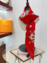 kitlife Louis Vuitton Scarf Red 90x90 cm - 2