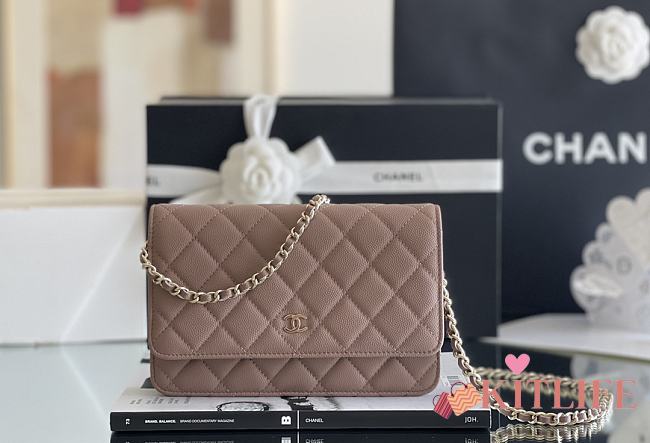 kitlife Chanel WOC brown Bag - 12x19x4 cm - 1