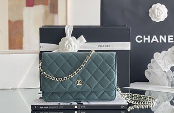 kitlife Chanel WOC blue Bag - 12x19x4 cm