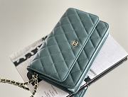 kitlife Chanel WOC blue Bag - 12x19x4 cm - 3