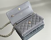 kitlife Chanel WOC Gray Bag - 12x19x4 cm - 3