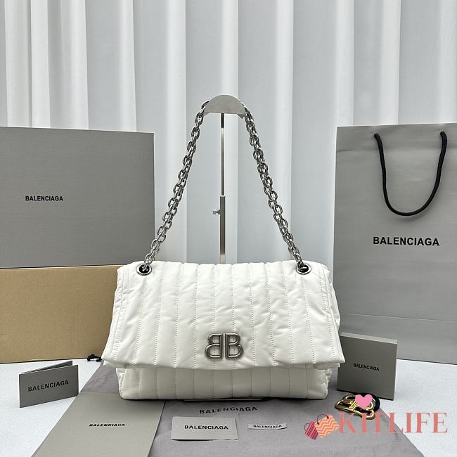 kitlife Balenciaga Monaco chain-strap quilted shoulder bag - 24.8x11.9x22cm - 1