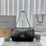 kitlife Balenciaga Monaco chain-strap quilted shoulder bag Black - 24.8x11.9x22cm - 1