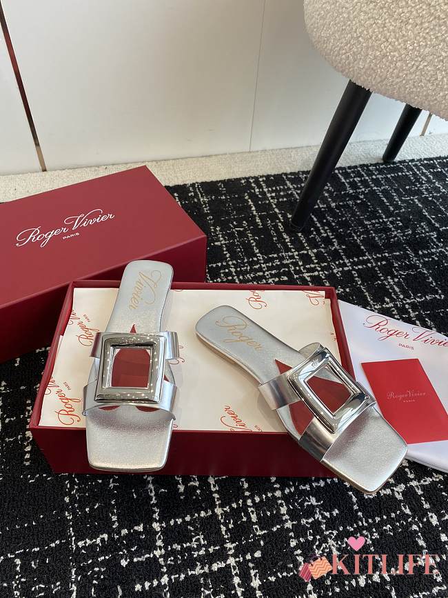 Kitlife Roger vivier slides silver - 1