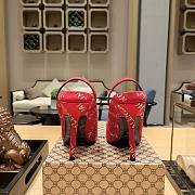 kitlife Balenciaga Square Knife satin slingback pumps red 10.5cm - 2