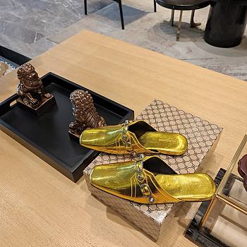 kitlife balenciaga metallic gold loafer 