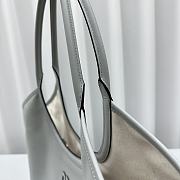 Kitlife MIU MIU Ivy Leather Tote Bag In Neutrals Blue 38×16×30cm - 3
