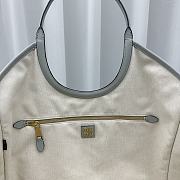 Kitlife MIU MIU Ivy Leather Tote Bag In Neutrals Blue 38×16×30cm - 6