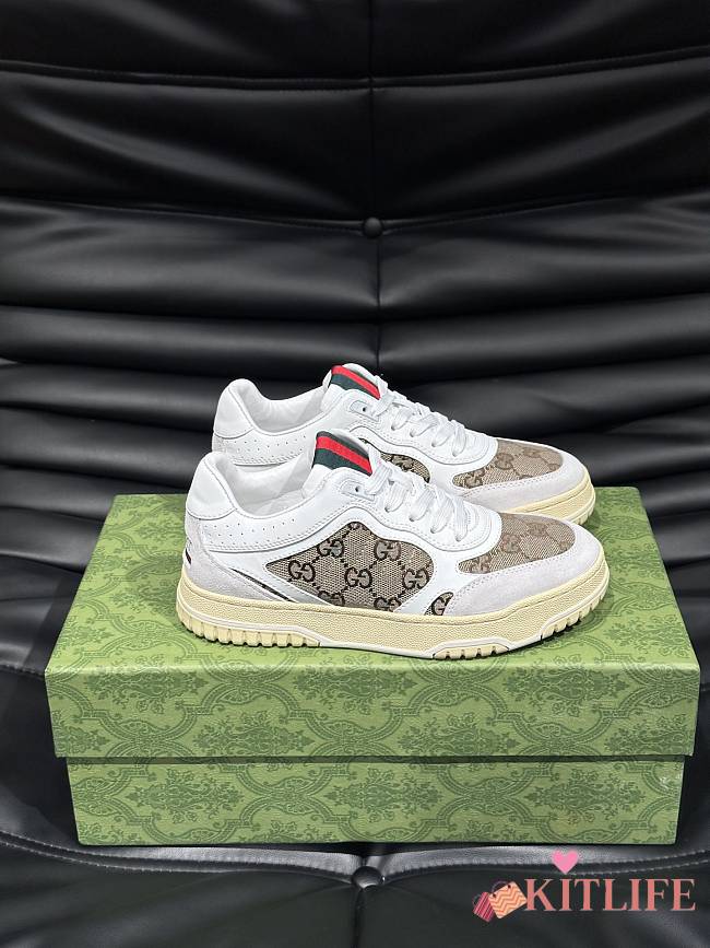kitlife gucci women trainer brown&white - 1