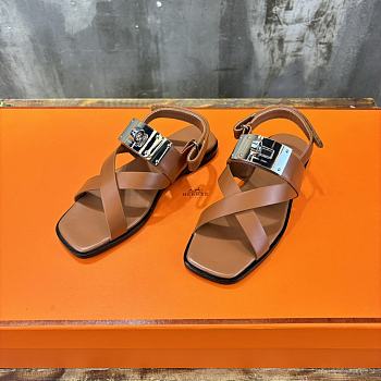 kitlife hermes Ines sandal brown