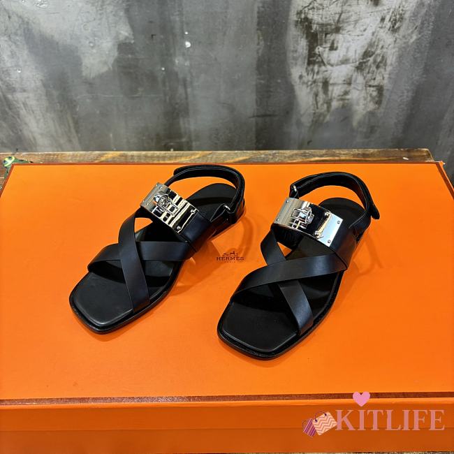 kitlife hermes Ines sandal black - 1