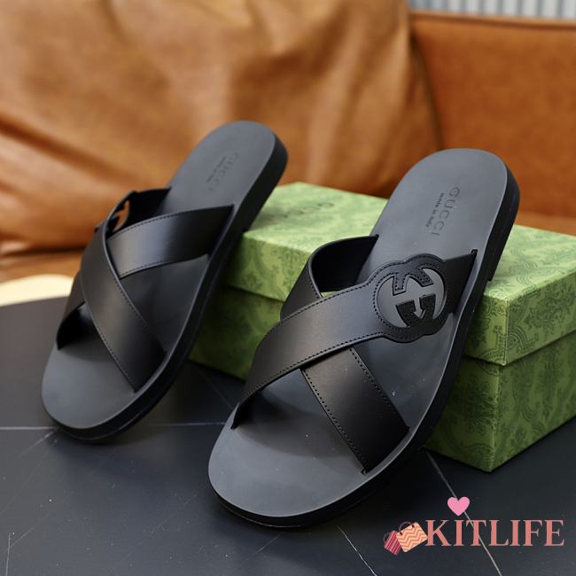 kitlife gucci men sandals black - 1