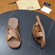 kitlife gucci men sandals brown - 4