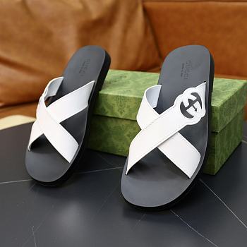 kitlife gucci men sandals black&white