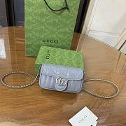 Kitlife Gucci Marmont super mini blue bag - 16.5x10.2x5.1cm - 1