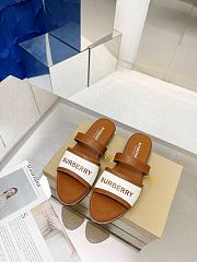 kitlife BURBERRY Canvas-Leather Logo Print Sandals Brown - 3