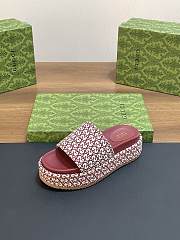 kitlife GUCCI Platform Slide Sandals red - 5