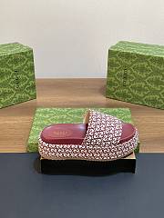kitlife GUCCI Platform Slide Sandals red - 2