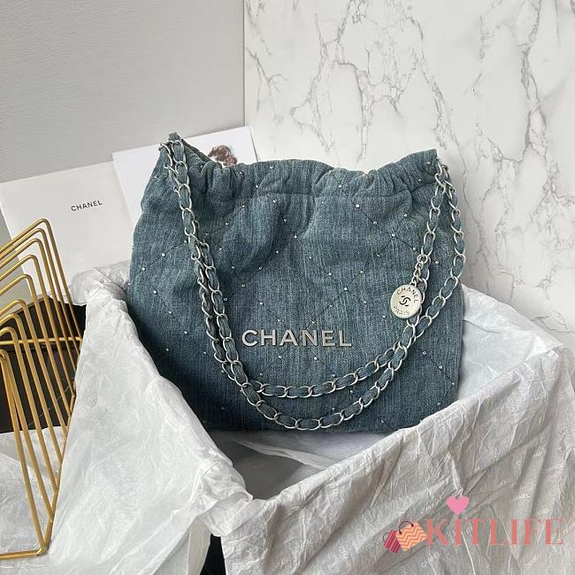 kitlife Chanel22 denim bag - 39x42x8cm - 1