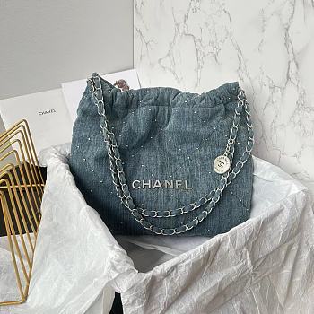 kitlife Chanel22 denim bag - 39x42x8cm