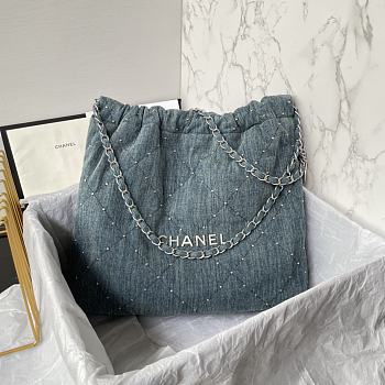 kitlife Chanel22 denim bag - 35x37x8cm