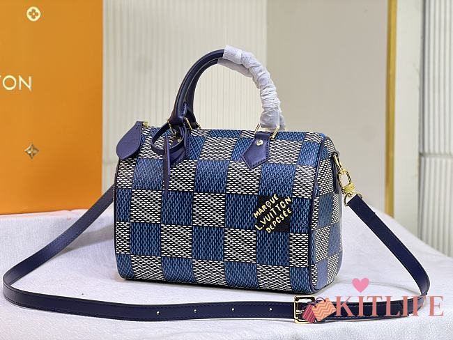 Kitlife Lousi Vuitton Speedy Blue Bandoulière 20 bag - 20 x 15 x 12.5 cm - 1