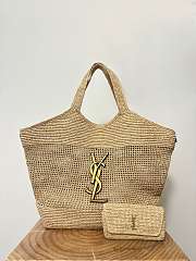 Kitlife YSL icare in raffia beige color bag - 55x43x5 cm - 1