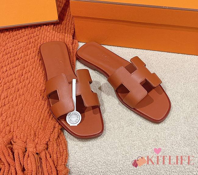 kitlife Hermes Sandals Brown 02 - 1