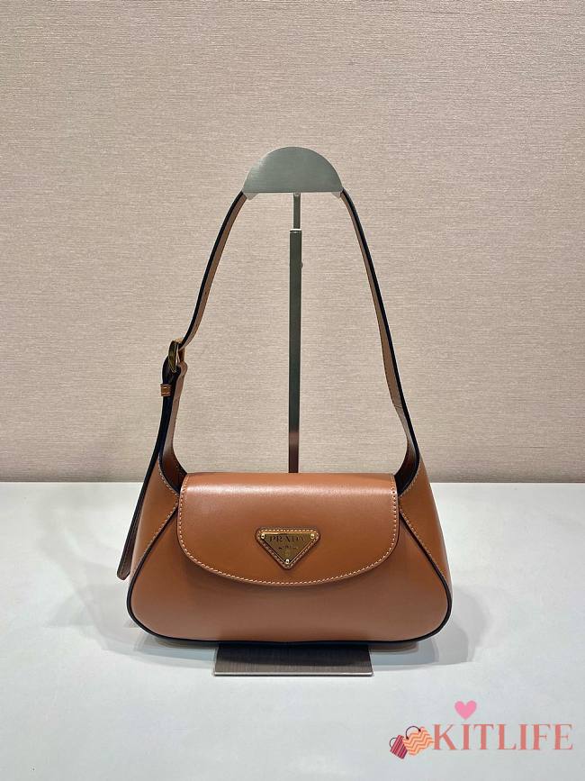 kitlife Prada Small leather shoulder bag Caramel - 25x5.5cm - 1