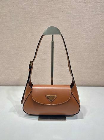 kitlife Prada Small leather shoulder bag Caramel - 25x5.5cm