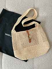 kitlife SAINT LAURENT Hobo Crochet Bag In Beige - 37x30x14 cm - 1