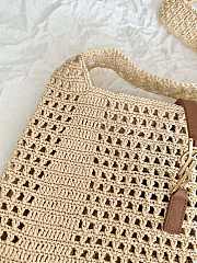 kitlife SAINT LAURENT Hobo Crochet Bag In Beige - 37x30x14 cm - 4