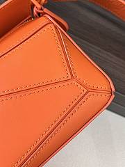 Kitlife LOEWE Puzzle Mini Leather Shoulder Bag in orange - 12.5x18x8cm - 4