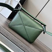 Kitlife LOEWE Puzzle Mini Leather Shoulder Bag in green - 12.5x18x8cm - 3