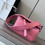 Kitlife LOEWE Puzzle Mini Leather Shoulder Bag in Pink - 12.5x18x8cm - 1