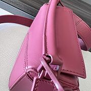 Kitlife LOEWE Puzzle Mini Leather Shoulder Bag in Pink - 12.5x18x8cm - 6