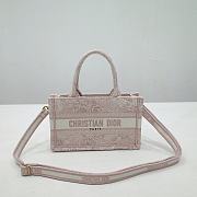 Kitlife Dior book tote Maria Grazia Chiuri pink bag - 21.5 x 13 x 7.5 cm - 1