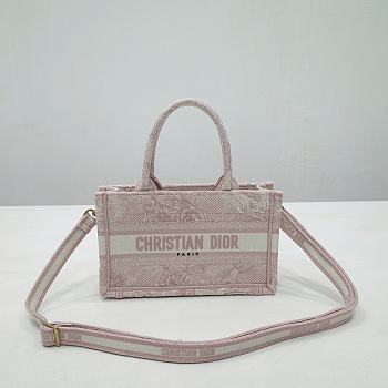 Kitlife Dior book tote Maria Grazia Chiuri pink bag - 21.5 x 13 x 7.5 cm