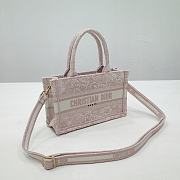 Kitlife Dior book tote Maria Grazia Chiuri pink bag - 21.5 x 13 x 7.5 cm - 4