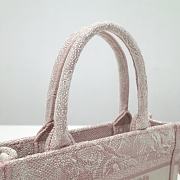 Kitlife Dior book tote Maria Grazia Chiuri pink bag - 21.5 x 13 x 7.5 cm - 3