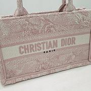 Kitlife Dior book tote Maria Grazia Chiuri pink bag - 21.5 x 13 x 7.5 cm - 5