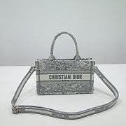 Kitlife Dior book tote Maria Grazia Chiuri Gray bag - 21.5 x 13 x 7.5 cm - 1