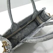 Kitlife Dior book tote Maria Grazia Chiuri Gray bag - 21.5 x 13 x 7.5 cm - 4