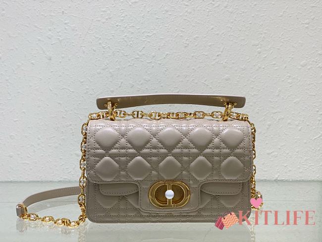 Kitlife Dior Jolie Top Handle gray Bag - 22 x 14 x 8cm - 1