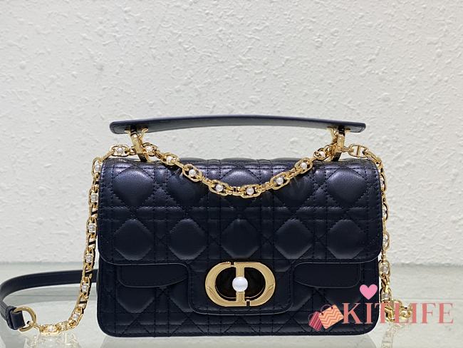Kitlife Dior Jolie Top Handle Black Bag - 22 x 14 x 8cm - 1