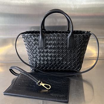 Kitlife bottega veneta Mini Cabat Black bag - 20x15x12 cm