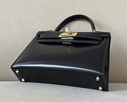 kitlife Hermes kelly bag mini Black box calf leather - 20 x 12 x 6 cm - 2