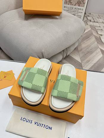 kitlife Louis Vuitton Pool Pillow Flat Comfort Mules green